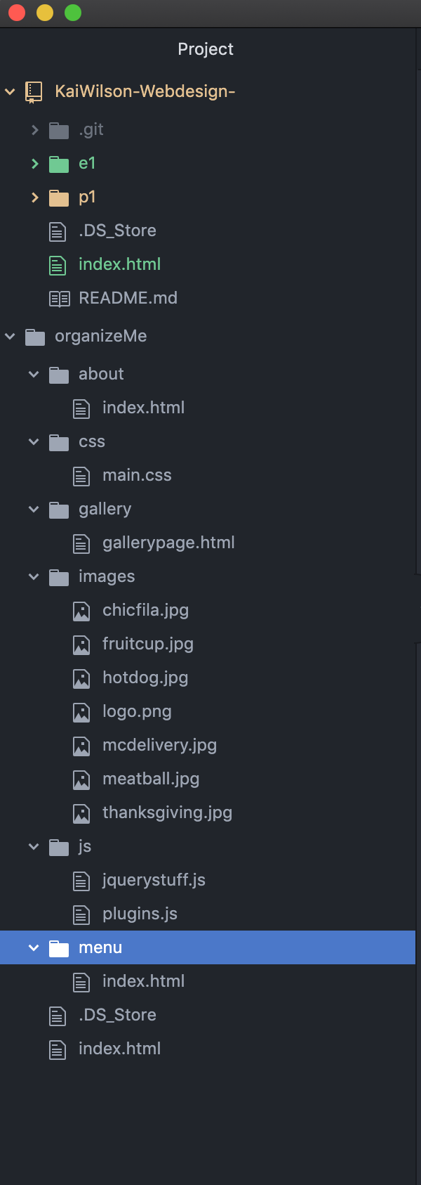 screenshot of folders